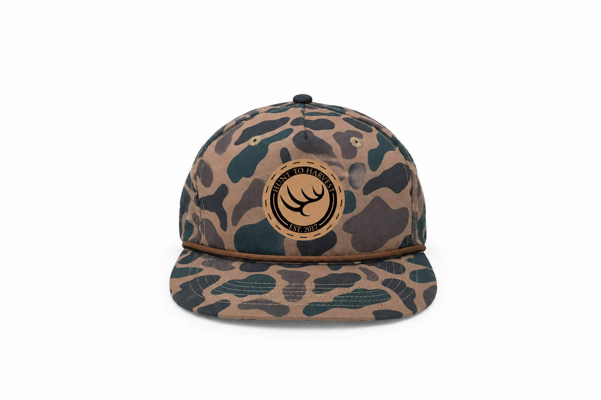 Leather Patch Rope Hat - Cool Delta