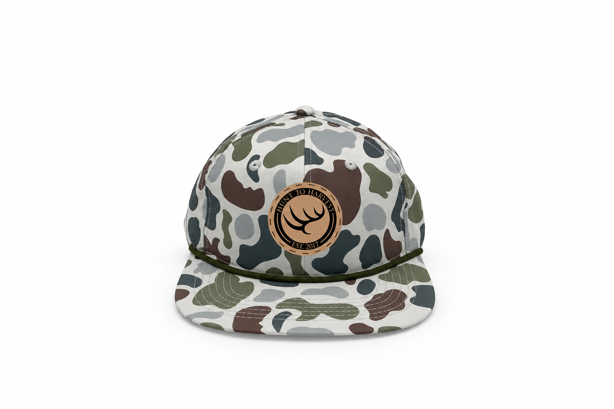 Leather Patch Rope Hat - Cool Brackish
