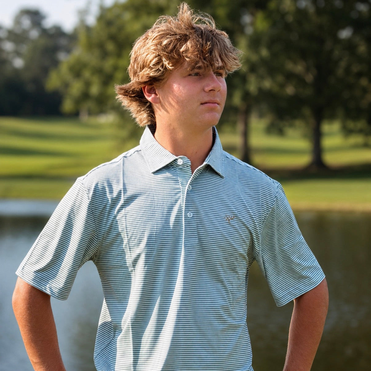 HtH Performance Polo - Loden Frost