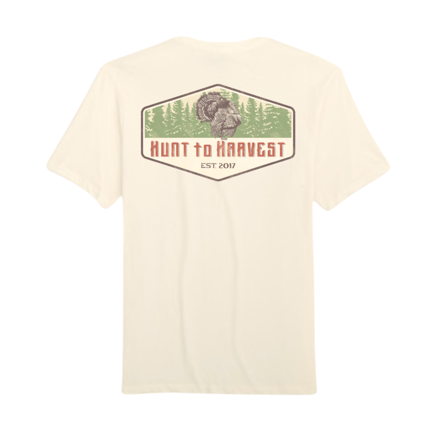 Turkey Badge-Heather Gray or Ivory