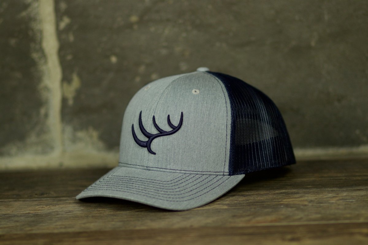 Hunt to Harvest Signature Hat - Heather Grey & Navy - Hunt to Harvest