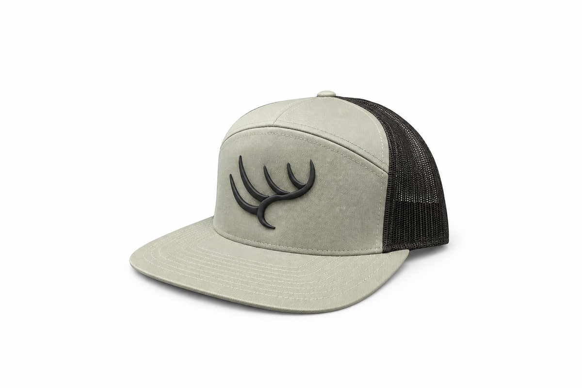Hunt to Harvest 7 Panel Hat - Khaki / Coffee