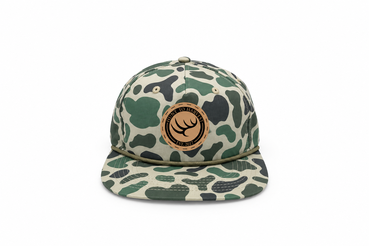 Leather Patch Rope Hat - Cool Marsh