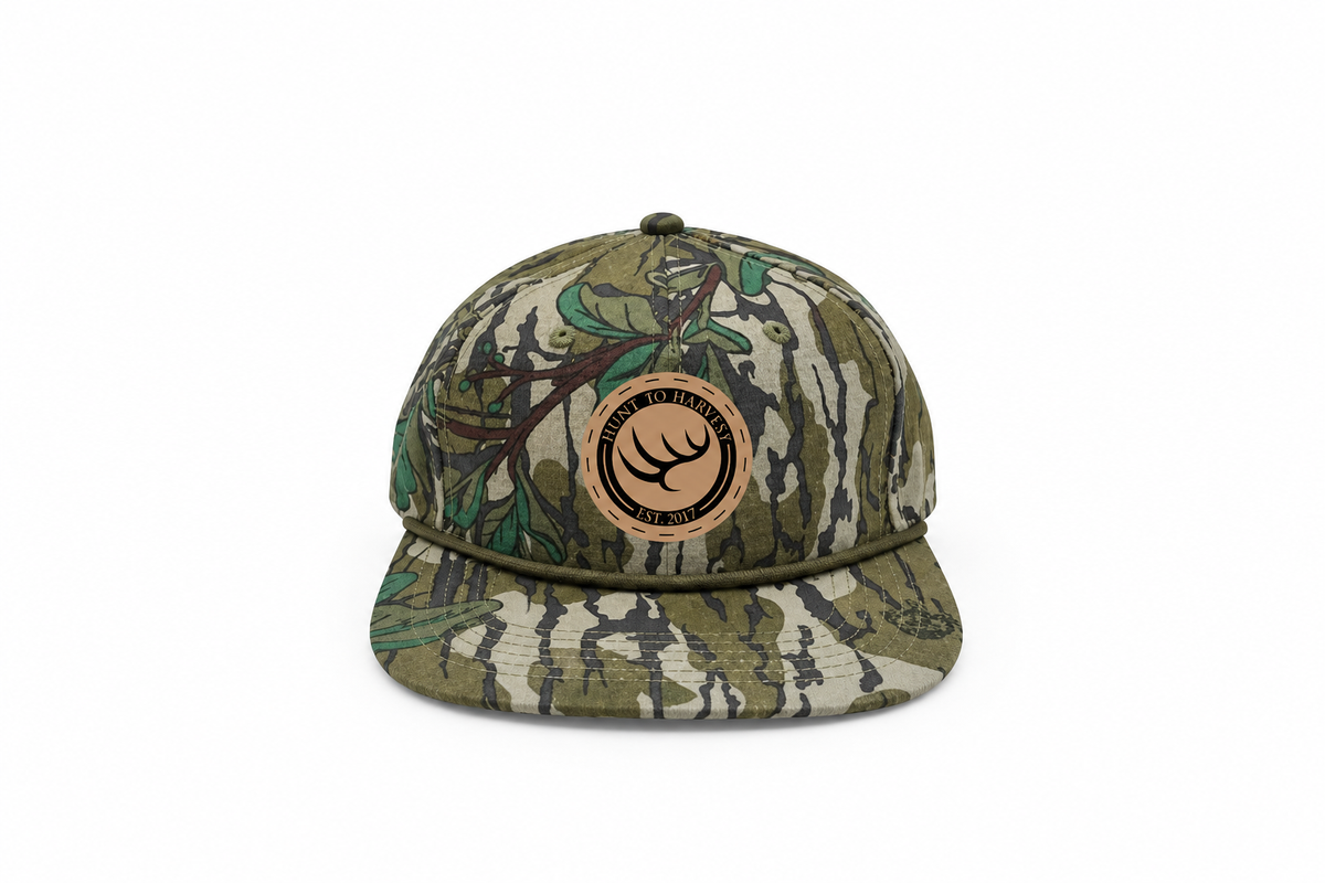 Leather Patch Rope Hat - Greenleaf