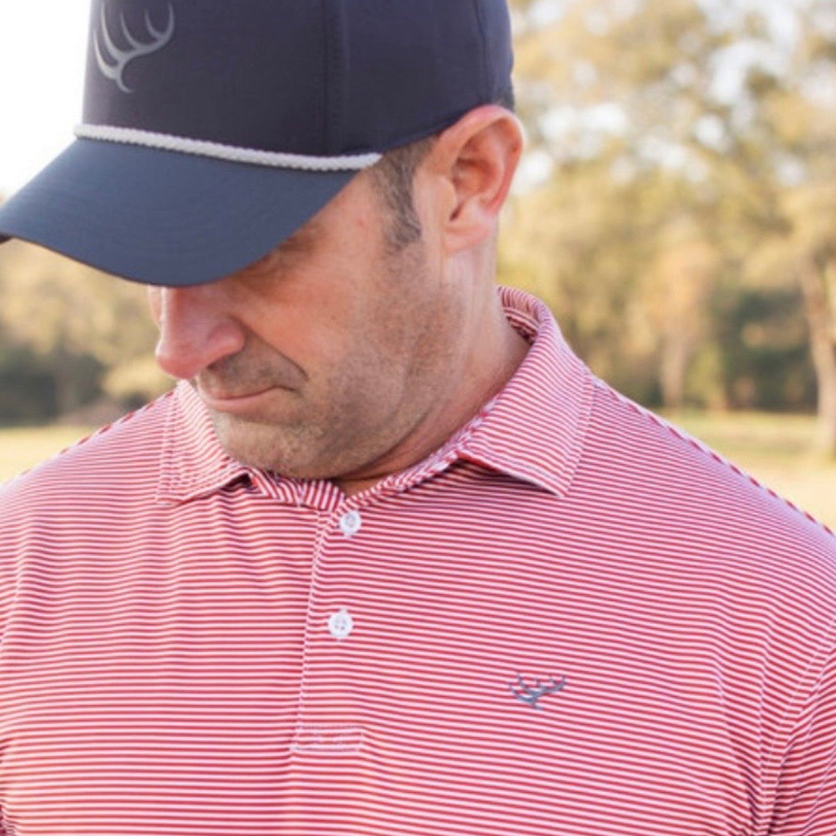 HtH Performance Polo- Crimson/White