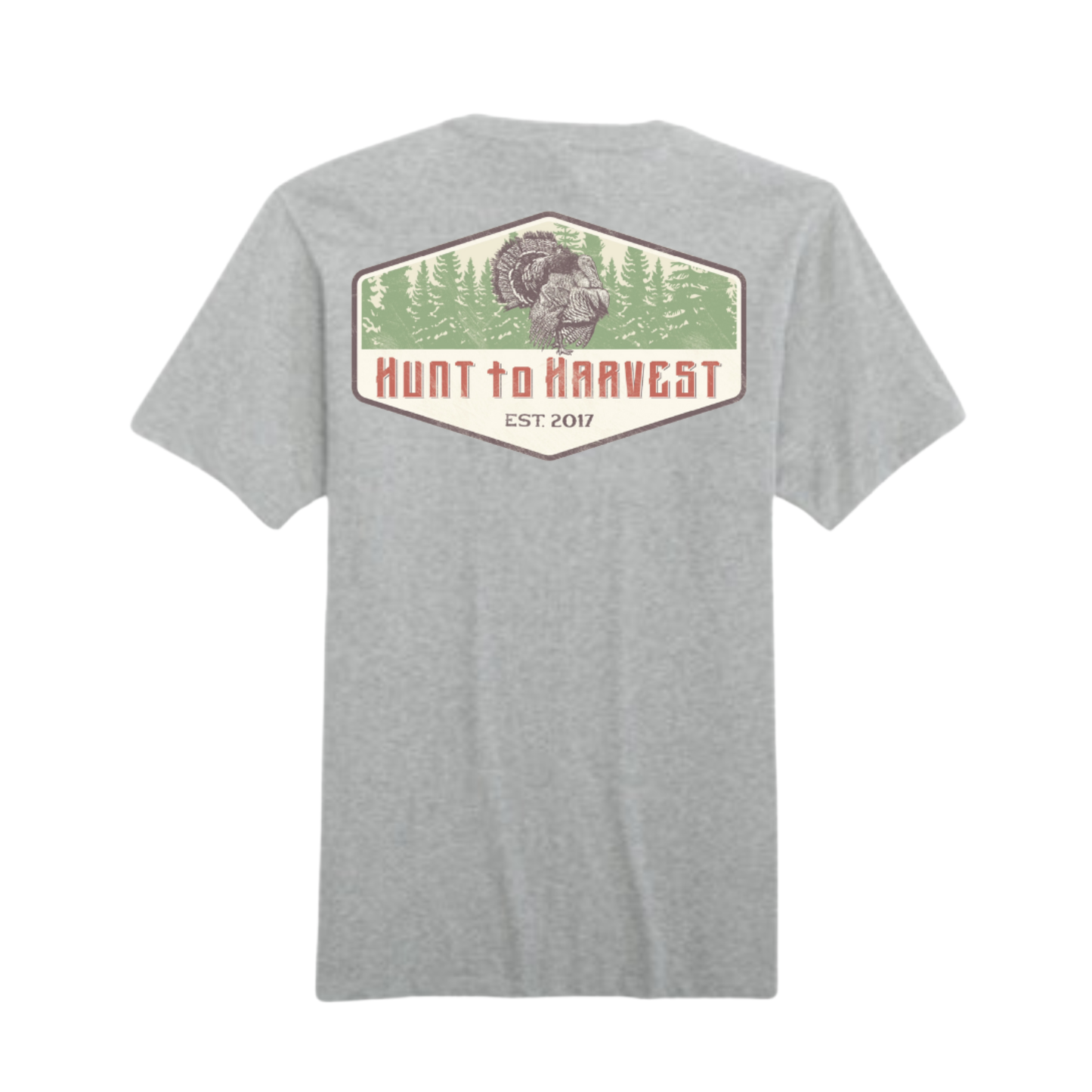 Turkey Badge-Heather Gray or Ivory