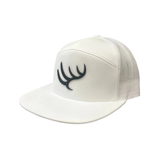 Hunt to Harvest 7 Panel Hat - Solid White