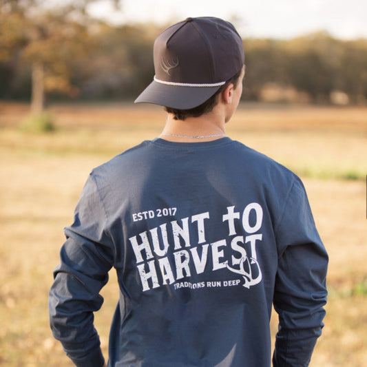 Retro Logo-Navy Long Sleeves