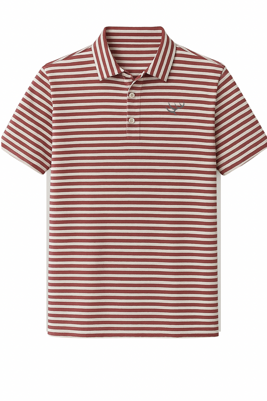 HtH Performance Polo- Crimson/White