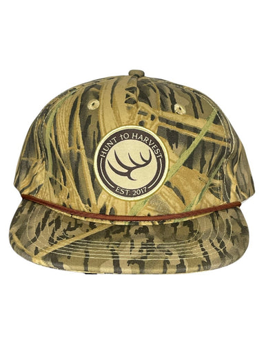 Hunt to Harvest Circle Woven Patch Hat - Shadow Grass Rope Hat - Mossy Oak - Hunt to Harvest