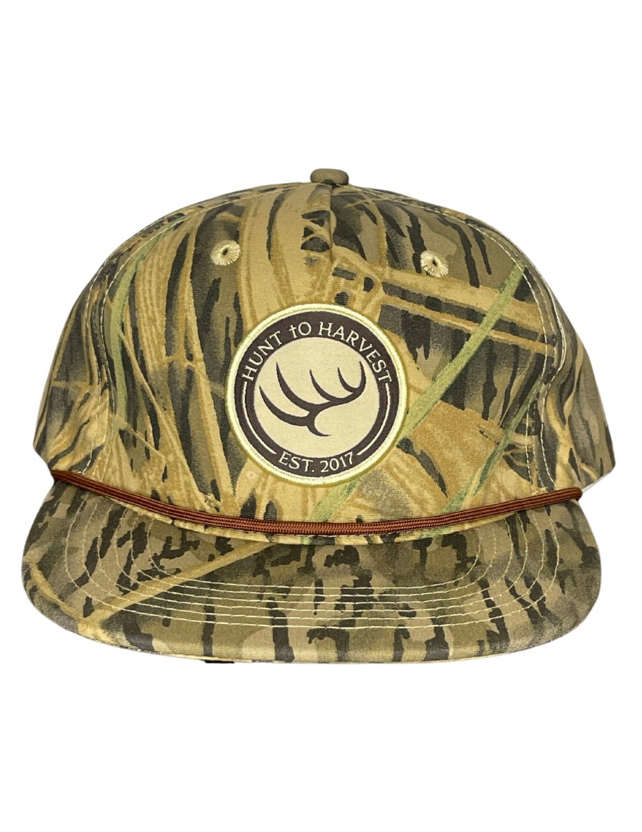 Hunt to Harvest Circle Woven Patch Hat - Shadow Grass Rope Hat - Mossy Oak - Hunt to Harvest
