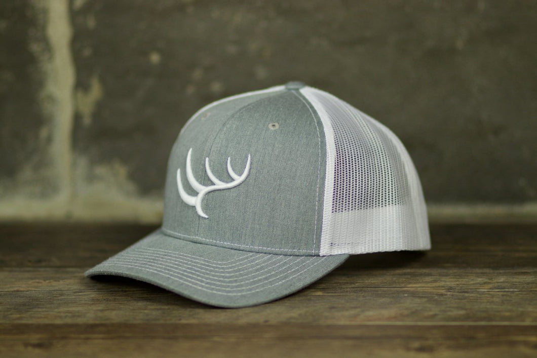 Hunt to Harvest Signature Hat - Heather Grey and White - Hunt to Harvest