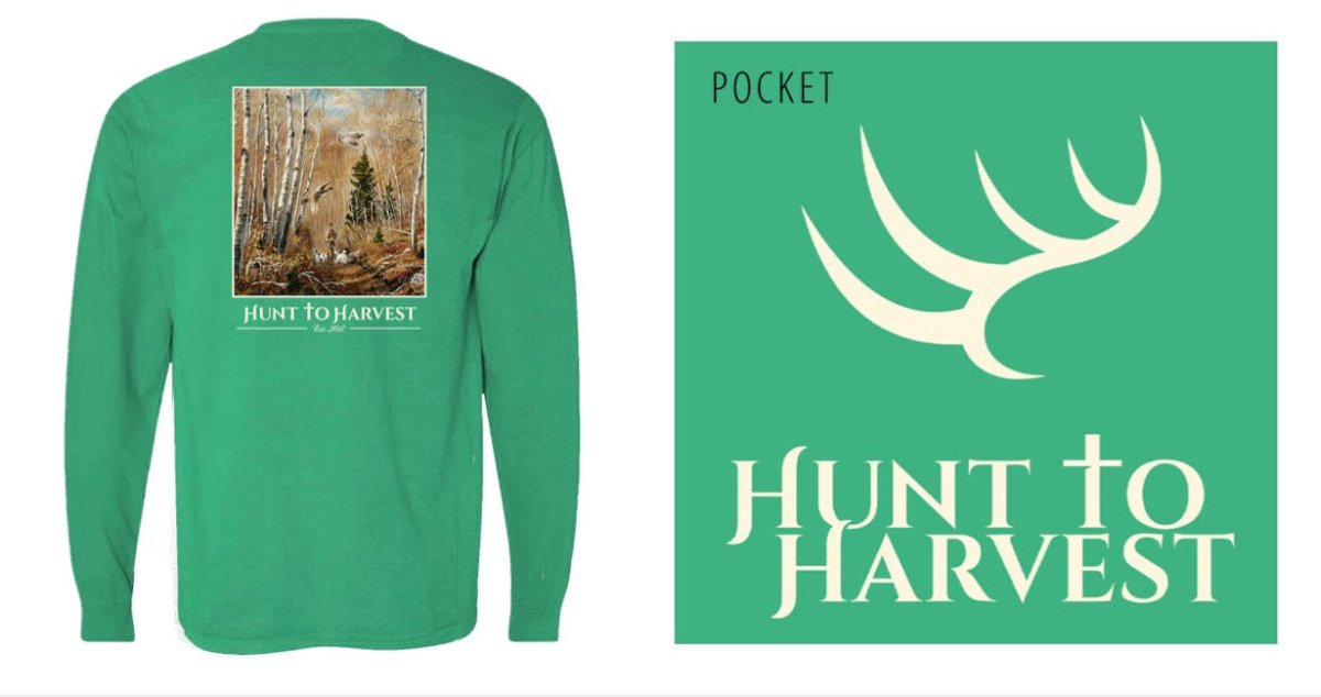 Long Sleeve Wooded Scene-Jade - Hunt to Harvest