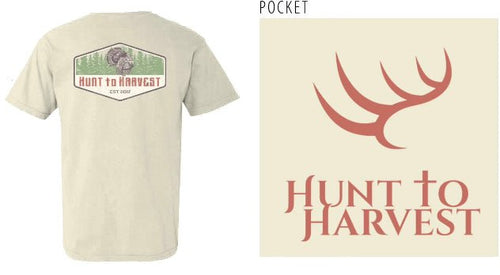 Short Sleeve Turkey Badge-Ivory - Hunt to Harvest
